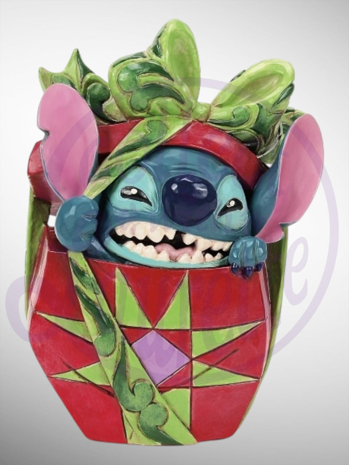 Jim Shore Disney Traditions -  Holiday Mischief Stitch Christmas Figurine